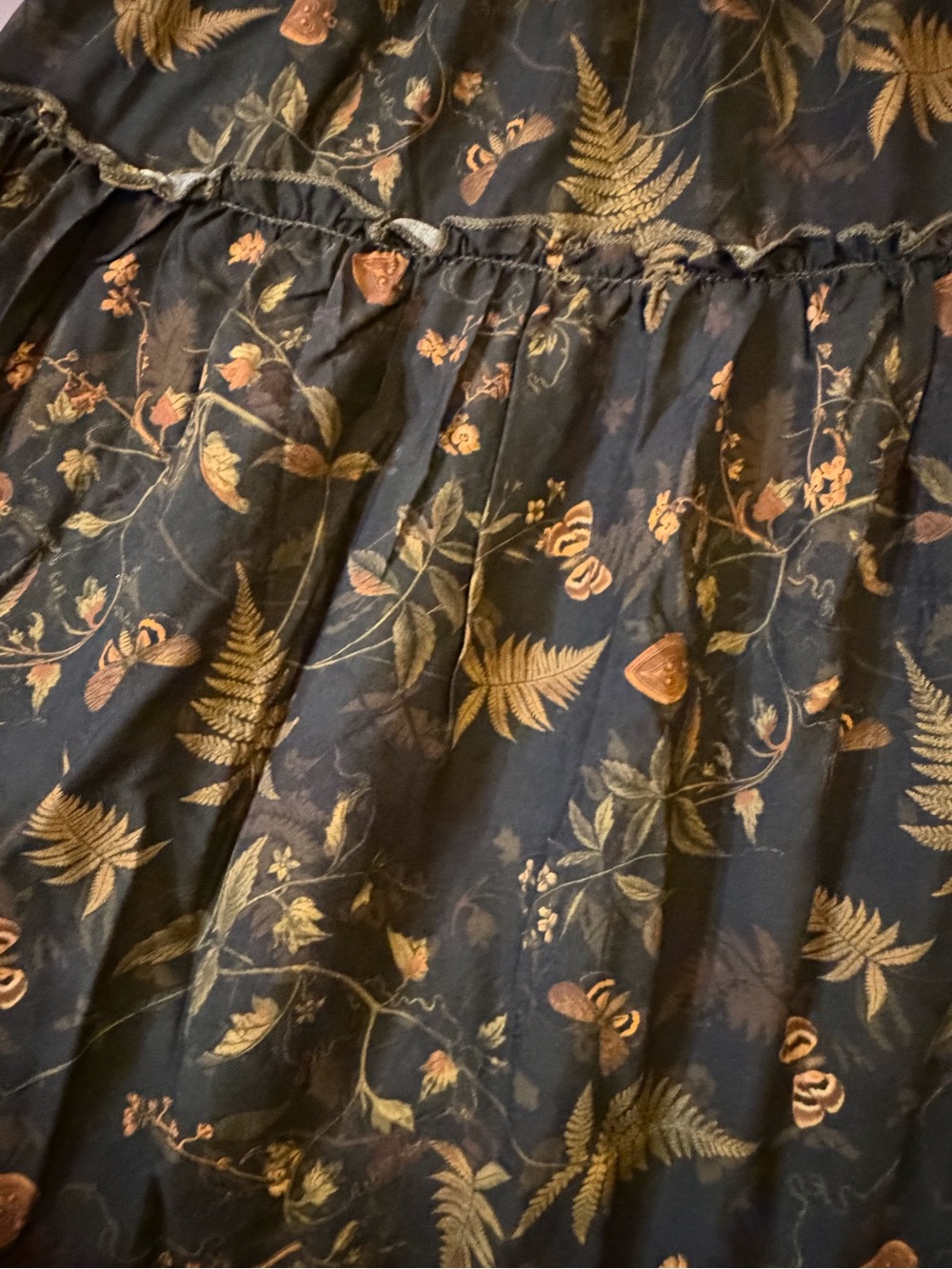 Hot Topic Horn & Fable Forest Tiered Ruffle Maxi Skirt Size S/M New - Picture 2 of 3